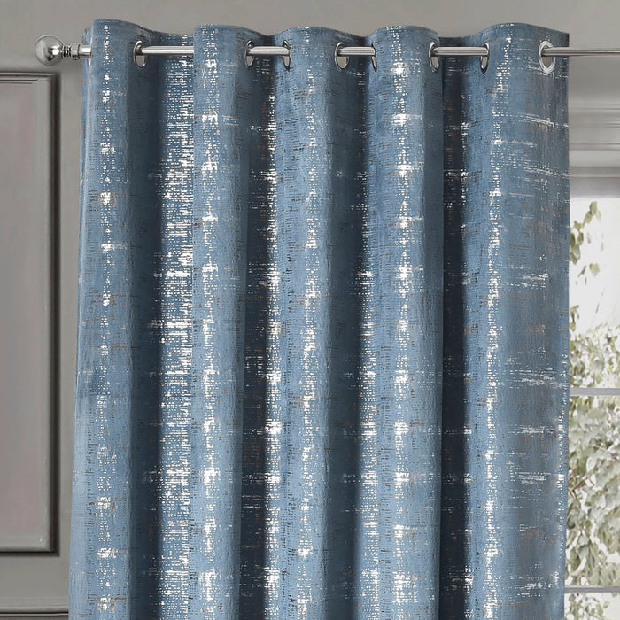 Warwick Blue Readymade Eyelet Curtains