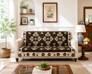 Ashley Mills Chenille Floral Throw 100% Cotton