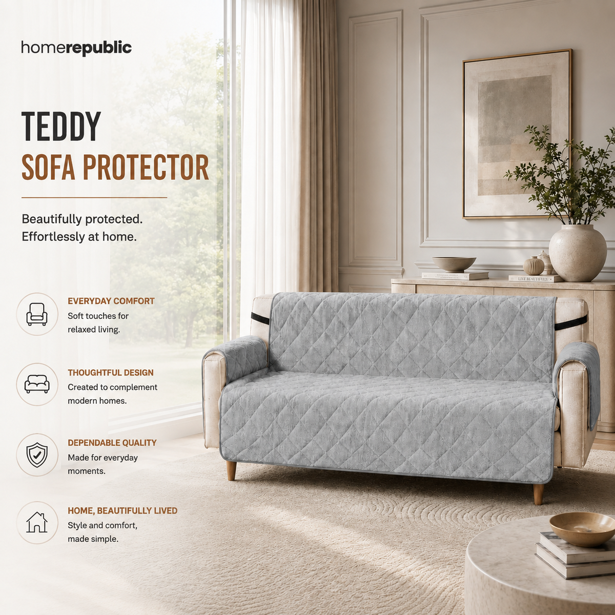 Home Republic Teddy Sofa Protector