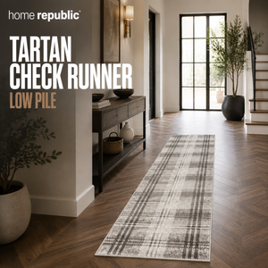 Home Republic Tartan Check Runner Low Pile