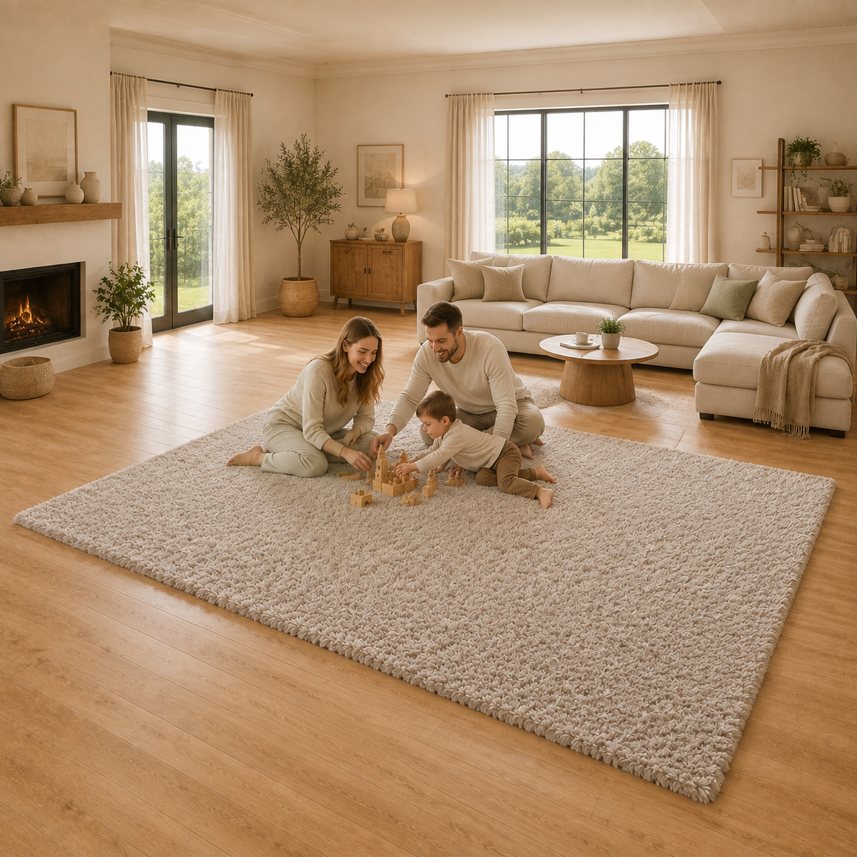 Home Republic Montana Fluffy Rug Long Pile