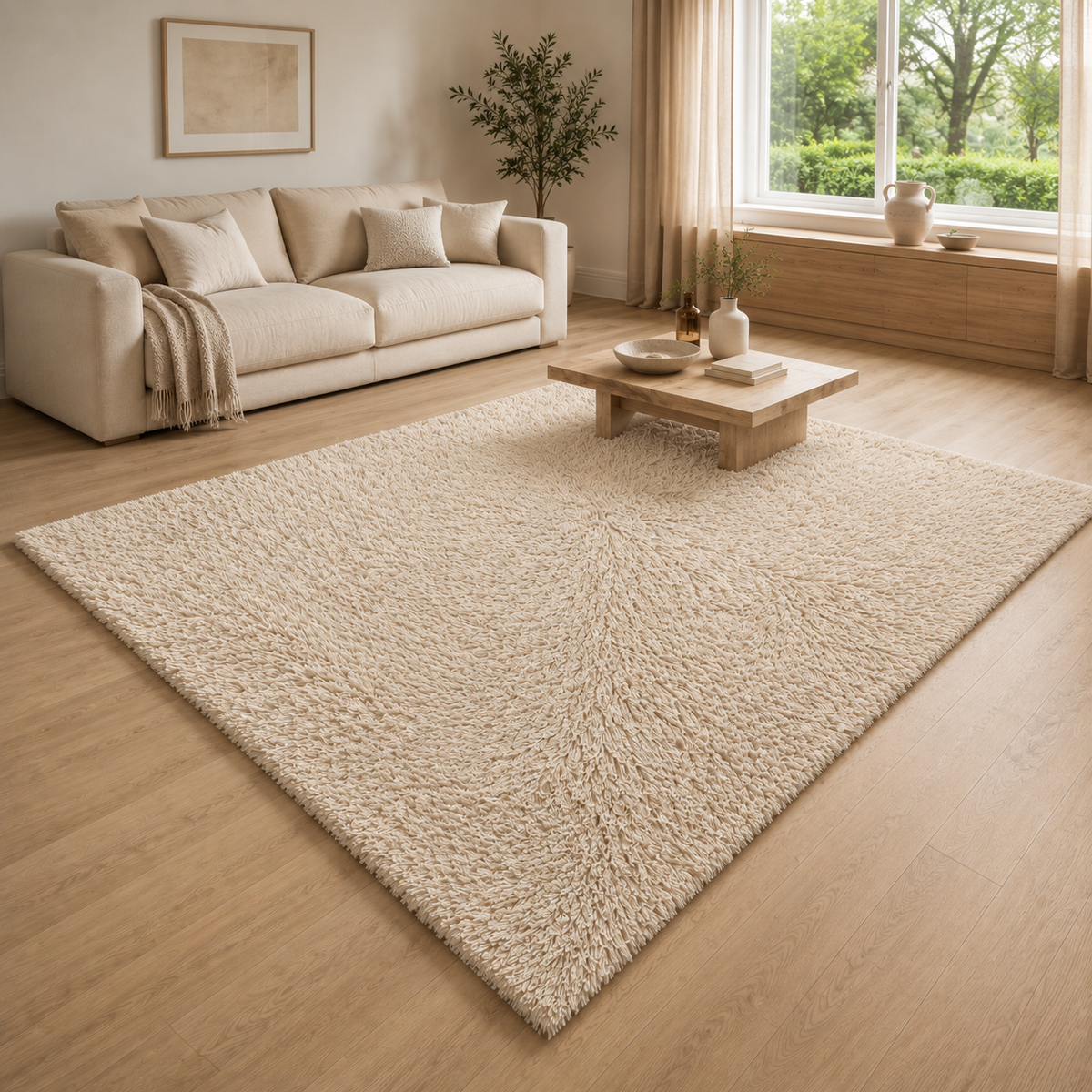 Home Republic Alaska Sponge Back Foldable Rug Long Pile