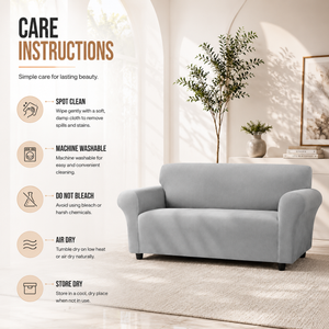 Home Republic Faux Mink Stretch Fitted Sofa Cover