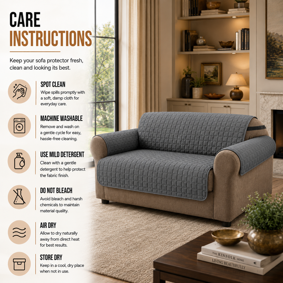 Home Republic Water Repellent Sofa Protector