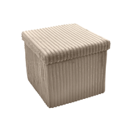 Home Republic Foldable Corduroy Storage Ottoman