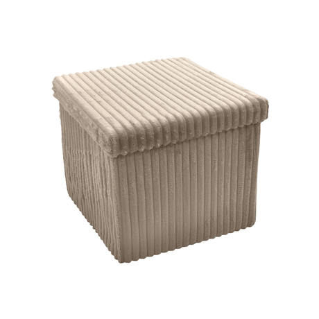 Home Republic Foldable Corduroy Storage Ottoman