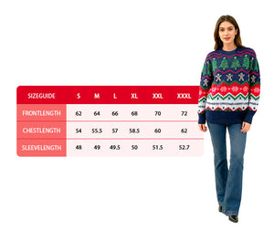 Velosso Fun Christmas Trees Navy Jumper