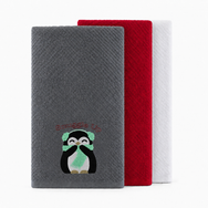 Velosso Penguins 3 Pack Cotton Christmas Embroidered Tea Towels