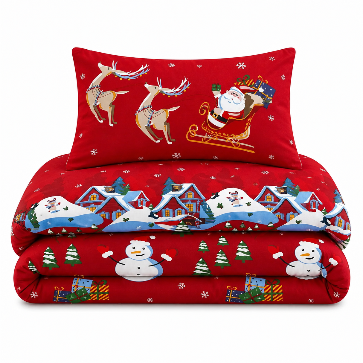 Velosso Santa And Friends Duvet Cover & Pillowcase Set