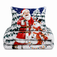 Velosso Santa Xmas Lights Duvet Cover & Pillowcase Set
