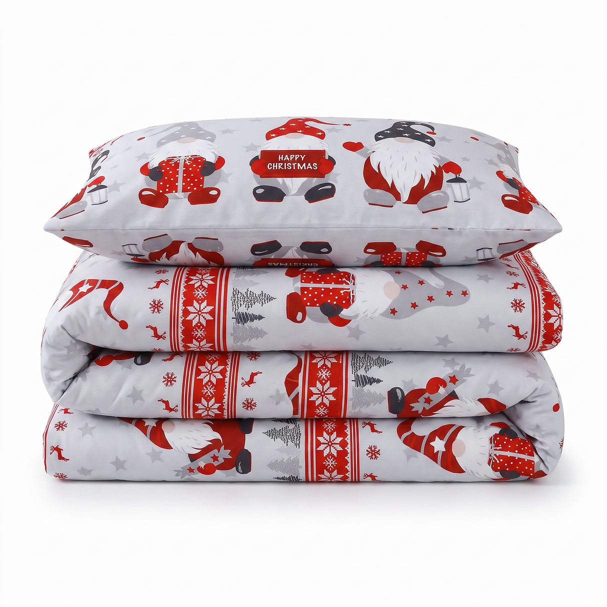 Velosso Xmas Gonks Duvet Cover & Pillowcase Set