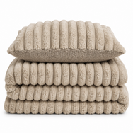 Velosso Jumbo Cord Faux Rabbit Fur Duvet Cover and Pillowcase Set