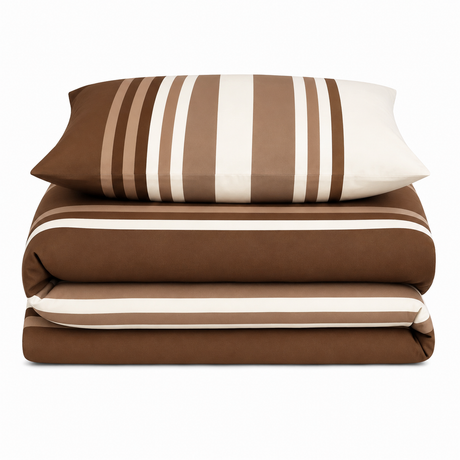 Velosso Tonal Stripe Duvet Cover & Pillowcase Set