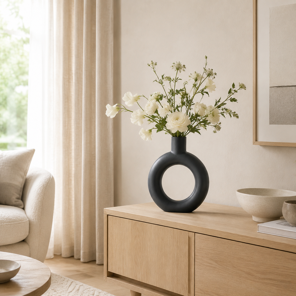Home Republic Ceramic Donut Vase