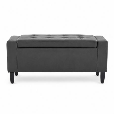 Home Republic Brayden Leather Storage Seat