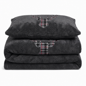 Velosso Stag Head Teddy Duvet Cover & Pillowcase Set