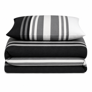 Velosso Tonal Stripe Duvet Cover & Pillowcase Set