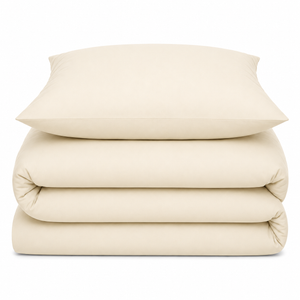 Velosso Plain Dyed Duvet Cover & Pillowcase Set
