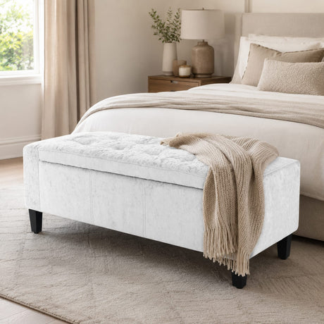 Home Republic Bijou Crushed Velvet Storage Seat