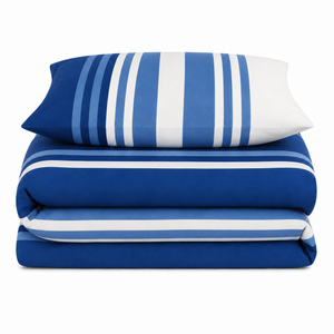 Velosso Tonal Stripe Duvet Cover & Pillowcase Set