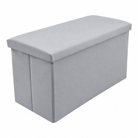 Home Republic Foldable Faux Leather Storage Ottoman