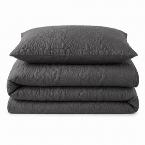 Velosso Alini Quilted Duvet Cover & Pillowcase Set