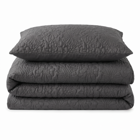 Velosso Alini Quilted Duvet Cover & Pillowcase Set