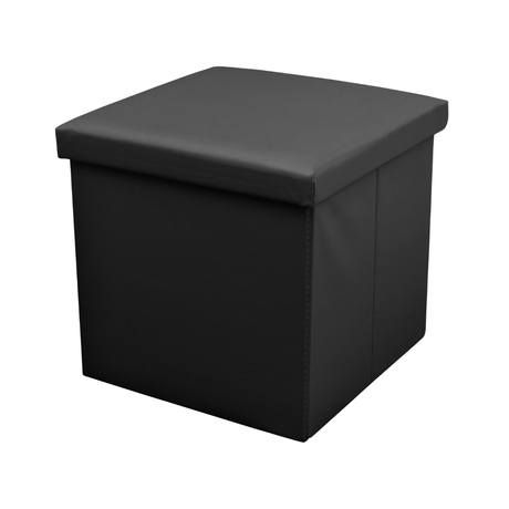 Home Republic Foldable Faux Leather Storage Ottoman