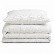 Velosso Saville Embossed Geometric Pattern Duvet Cover and Pillowcase Set