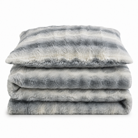 Sweet Dreams Faux Rabbit Fur Duvet Cover and Pillowcase Set