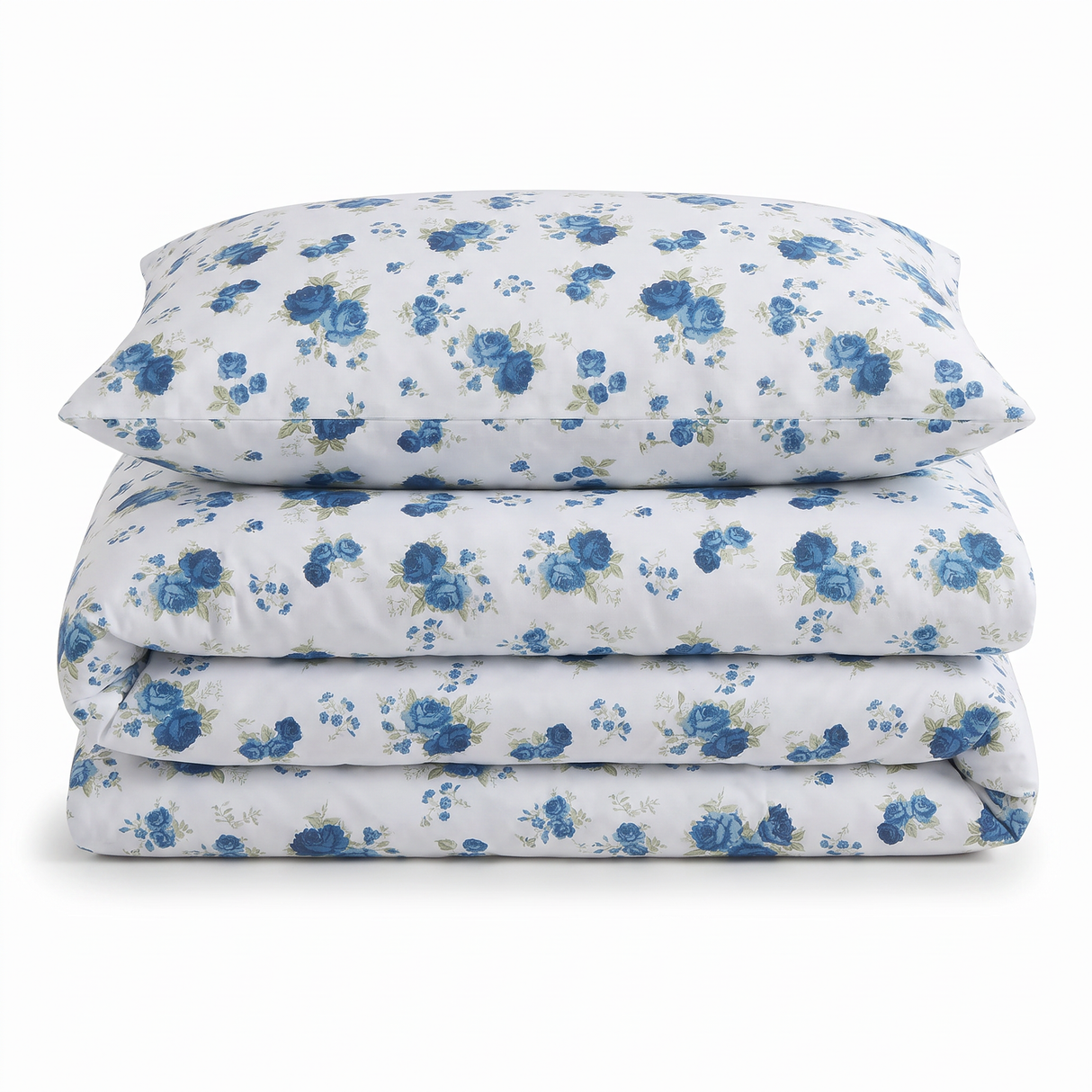 Florelle Delicate Floral Printed Duvet Cover and Pillowcase Set