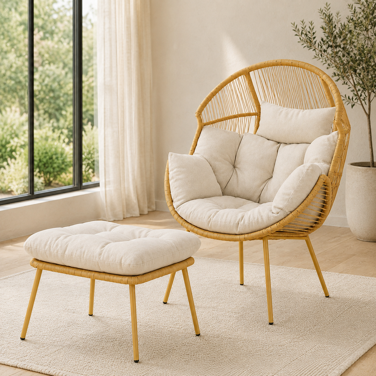 Home Republic Monaco Chair And Stool Set