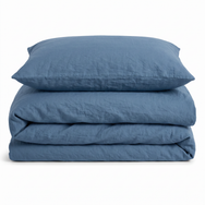 Velosso Washed Linen Look Duvet Cover & Pillowcase Set