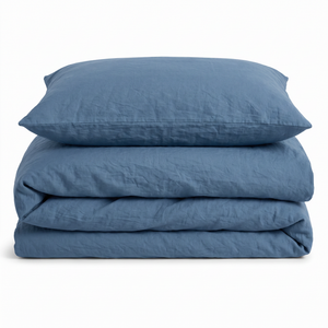 Velosso Washed Linen Look Duvet Cover & Pillowcase Set