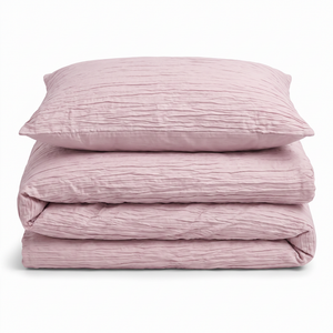 Velosso Calais Crinkle Duvet Cover & Pillowcase Set