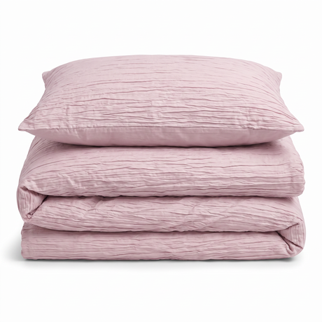 Velosso Calais Crinkle Duvet Cover & Pillowcase Set