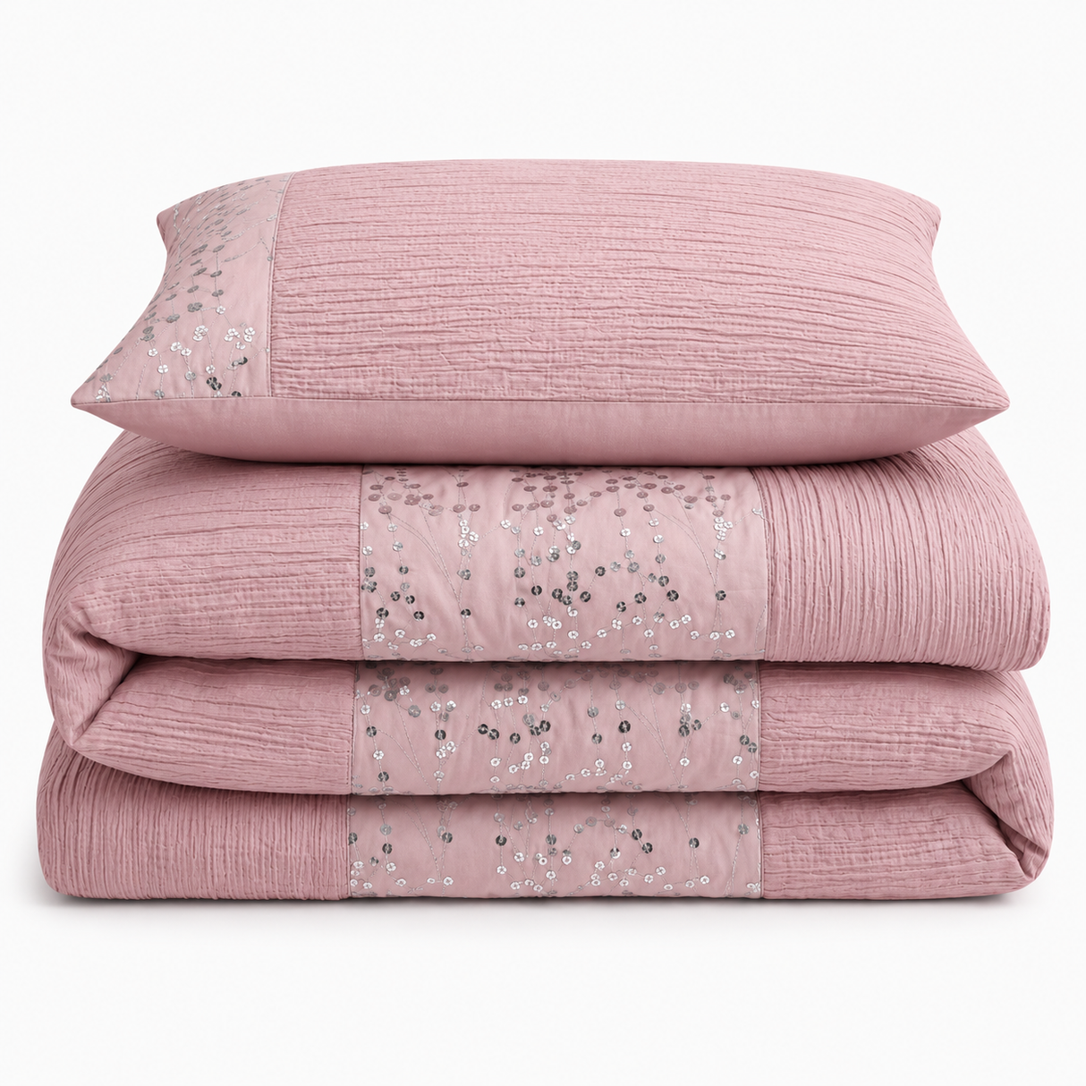 Intimates Amara Crinkle Duvet Cover & Pillowcase Set