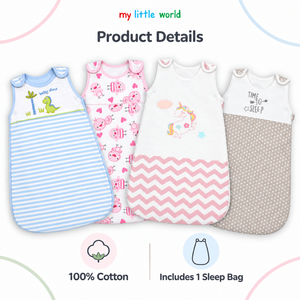 My Little World Time To Sleep Polka Dot Baby Sleeping Bag