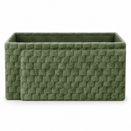 Home Republic Chunky Popcorn Faux Rabbit Fur Storage Ottoman