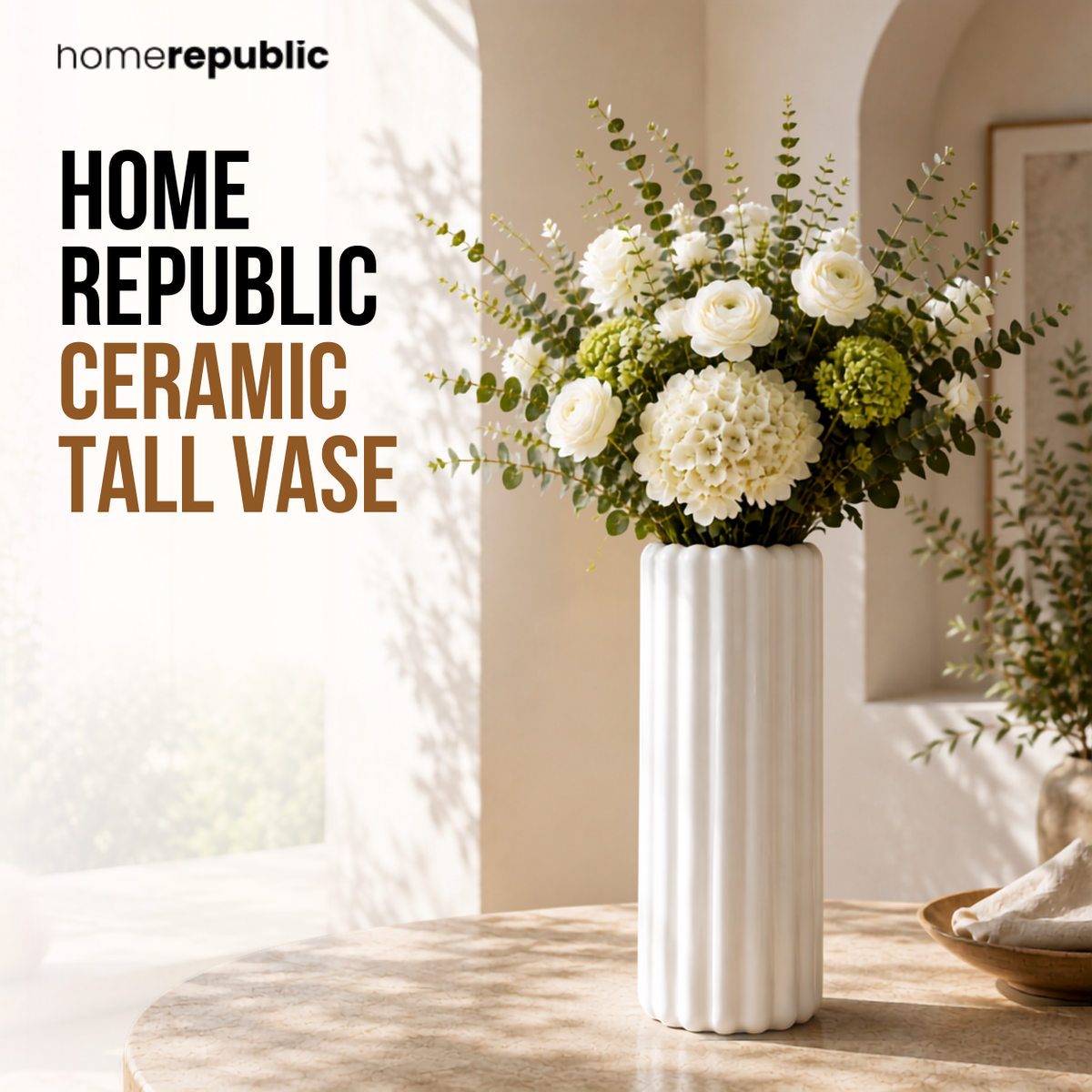 Home Republic Ceramic Tall Vase