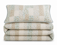 Florelle Floral Patchwork Printed Embossed Duvet Cover and Pillowcase Set