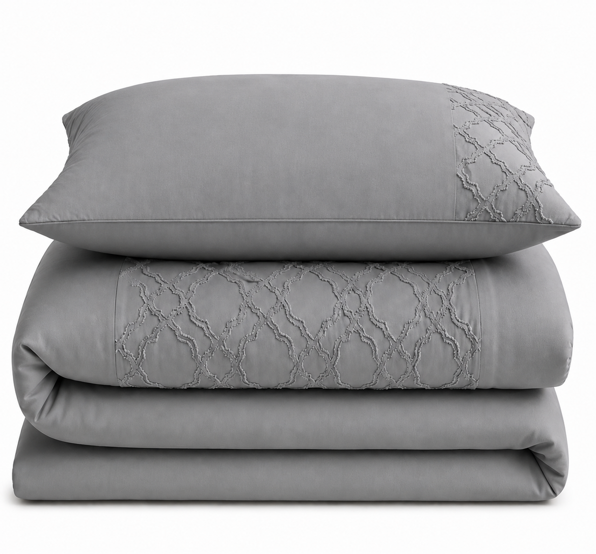Velosso Kiera Tufted Duvet Cover & Pillowcase Set