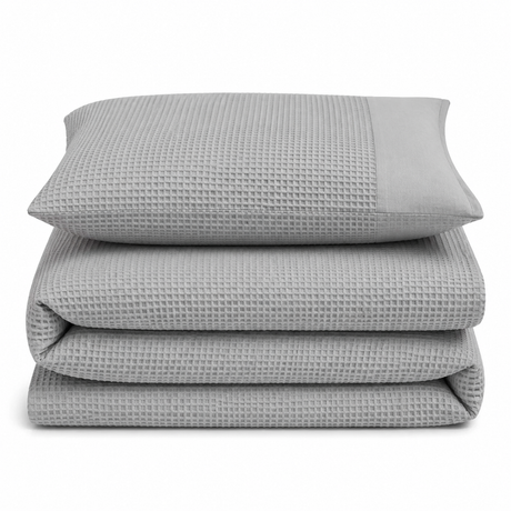 Velosso Waffle Weave Duvet Cover & Pillowcase Set