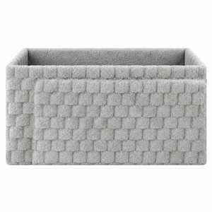 Home Republic Chunky Popcorn Faux Rabbit Fur Storage Ottoman