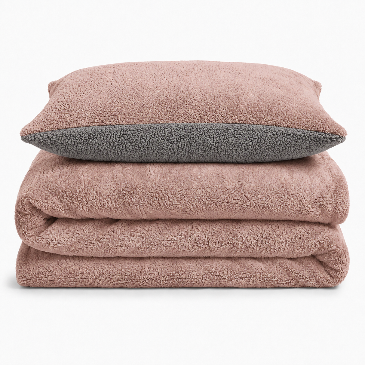 Velosso Teddy Reversible Duvet Cover & Pillowcase Set