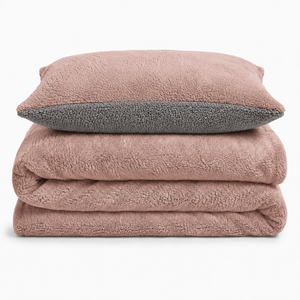 Velosso Teddy Reversible Duvet Cover & Pillowcase Set