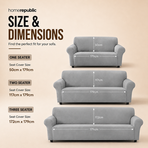 Home Republic Faux Mink Stretch Fitted Sofa Cover