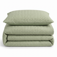 Velosso Kinsley Embossed Pattern Duvet Cover and Pillowcase Set