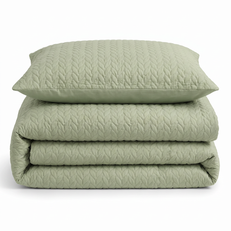 Velosso Kinsley Embossed Pattern Duvet Cover and Pillowcase Set