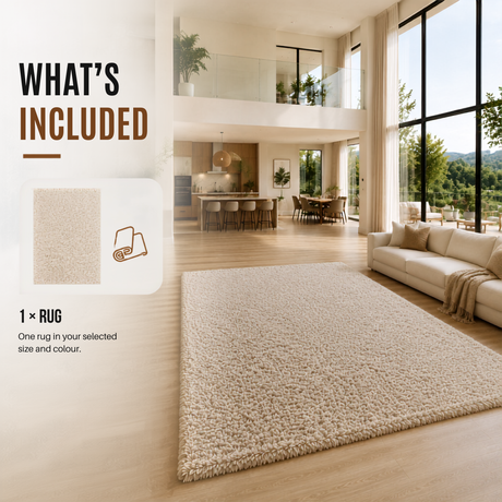 Home Republic Alaska Sponge Back Foldable Rug Long Pile